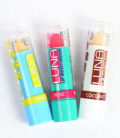 Luna Lip Moisturizer Tripple Pack - Vanilla, Rose, Coconut